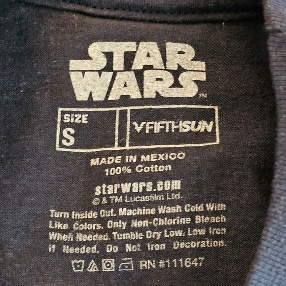 Star Wars Mens Adult T Shirt Small Watercolor Rainbow Chewbacca Dark Blue EUC - Picture 6 of 8